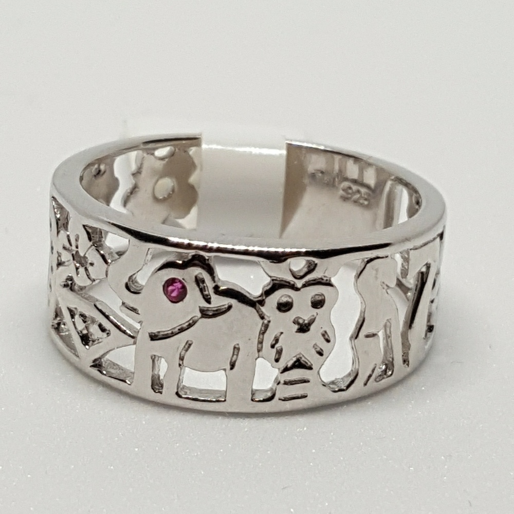 925 Sterling Silver Good Luck Ring S8 - Picture 5 of 5